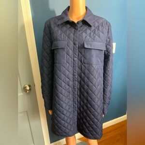 Jones New York Quilted Blue Puffer Coat